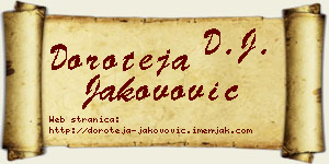 Doroteja Jakovović vizit kartica